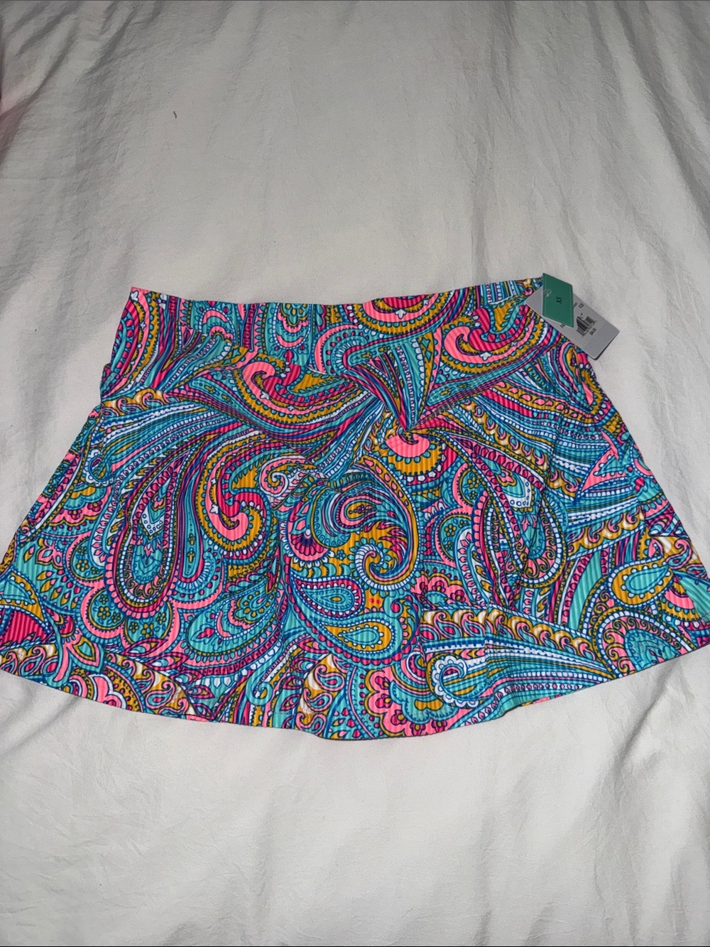 Vibrant Paisley A-Line Skirt - Multicolor